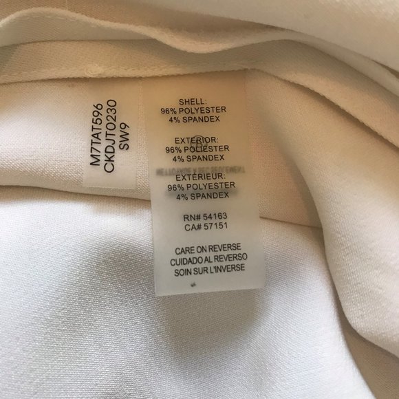 New Calvin Klein Off-White Sleeveless Blouse - Picture 3 of 4